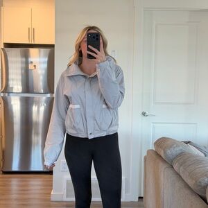 lululemon athletica Light Gray Bomber Jacket